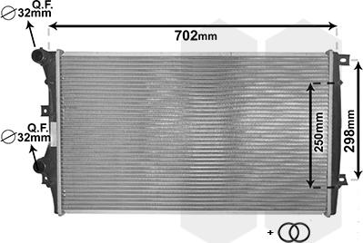 Van Wezel 58002206 - Radiateur, refroidissement du moteur cwaw.fr