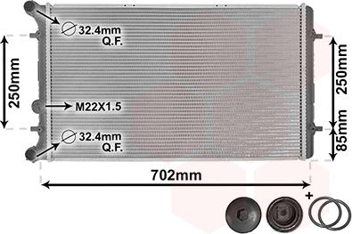 Van Wezel 58002217 - Radiateur, refroidissement du moteur cwaw.fr