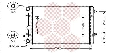 Van Wezel 58002286 - Radiateur, refroidissement du moteur cwaw.fr