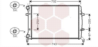 Van Wezel 58002272 - Radiateur, refroidissement du moteur cwaw.fr