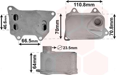 Van Wezel 58013704 - Radiateur d'huile cwaw.fr