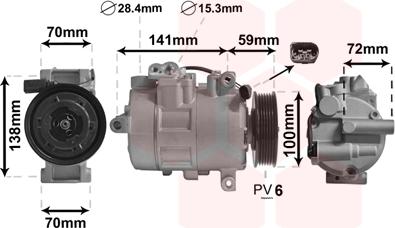 Van Wezel 5801K701 - Compresseur, climatisation cwaw.fr