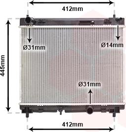 Van Wezel 53002358 - Radiateur, refroidissement du moteur cwaw.fr