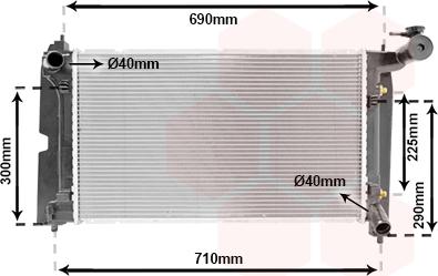 Van Wezel 53002323 - Radiateur, refroidissement du moteur cwaw.fr