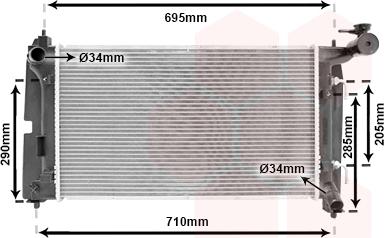 Van Wezel 53002290 - Radiateur, refroidissement du moteur cwaw.fr