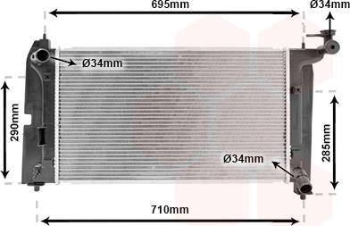 Van Wezel 53002289 - Radiateur, refroidissement du moteur cwaw.fr