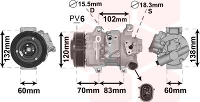 Van Wezel 5300K627 - Compresseur, climatisation cwaw.fr