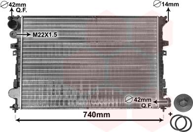 Van Wezel 09002089 - Radiateur, refroidissement du moteur cwaw.fr