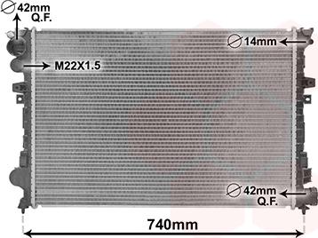 Van Wezel 09002079 - Radiateur, refroidissement du moteur cwaw.fr