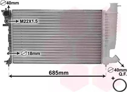 Van Wezel 09002156 - Radiateur, refroidissement du moteur cwaw.fr