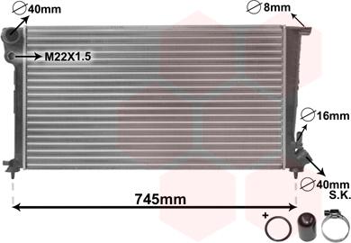 Van Wezel 09002151 - Radiateur, refroidissement du moteur cwaw.fr