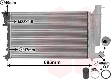 Van Wezel 09002157 - Radiateur, refroidissement du moteur cwaw.fr