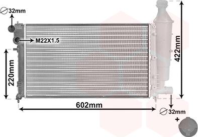 Van Wezel 09002116 - Radiateur, refroidissement du moteur cwaw.fr