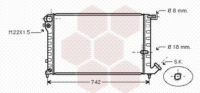 Van Wezel 09002134 - Radiateur, refroidissement du moteur cwaw.fr