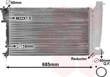 Van Wezel 09002136 - Radiateur, refroidissement du moteur cwaw.fr