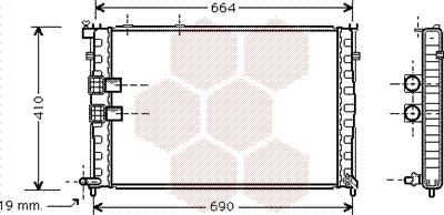 Van Wezel 09002133 - Radiateur, refroidissement du moteur cwaw.fr