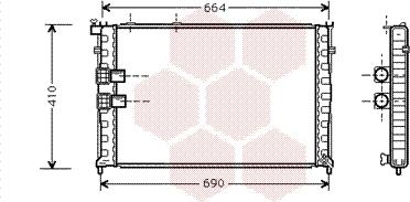 Van Wezel 09002132 - Radiateur, refroidissement du moteur cwaw.fr