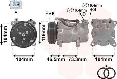 Van Wezel 0900K030 - Compresseur, climatisation cwaw.fr