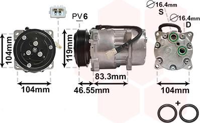 Van Wezel 0900K161 - Compresseur, climatisation cwaw.fr