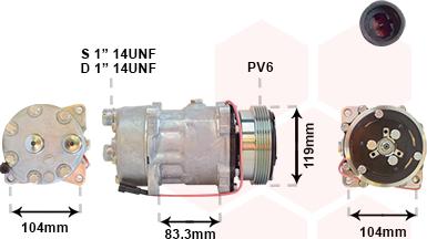 Van Wezel 0900K176 - Compresseur, climatisation cwaw.fr