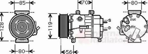 Van Wezel 0900K250 - Compresseur, climatisation cwaw.fr