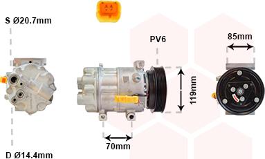 Van Wezel 0900K253 - Compresseur, climatisation cwaw.fr