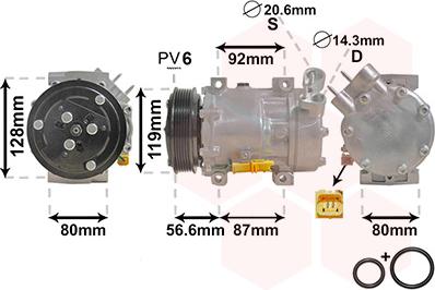 Van Wezel 0900K238 - Compresseur, climatisation cwaw.fr