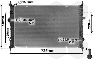 Van Wezel 09012710 - Radiateur, refroidissement du moteur cwaw.fr