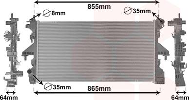 Van Wezel 09012711 - Radiateur, refroidissement du moteur cwaw.fr