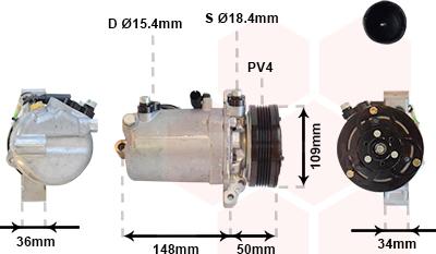 Van Wezel 0600K408 - Compresseur, climatisation cwaw.fr