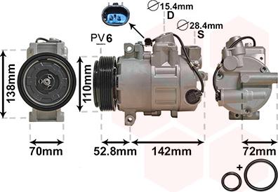 Van Wezel 0600K415 - Compresseur, climatisation cwaw.fr