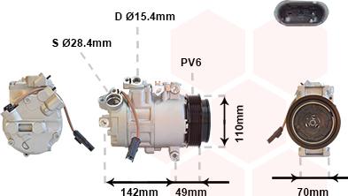 Van Wezel 0600K411 - Compresseur, climatisation cwaw.fr