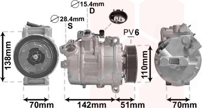 Van Wezel 0600K417 - Compresseur, climatisation cwaw.fr