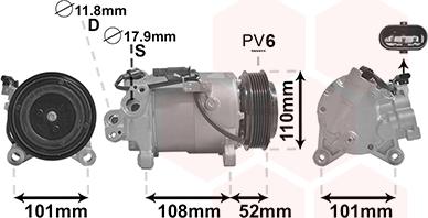 Van Wezel 0600K567 - Compresseur, climatisation cwaw.fr