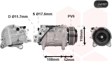 Van Wezel 0600K601 - Compresseur, climatisation cwaw.fr