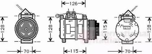 Van Wezel 0600K074 - Compresseur, climatisation cwaw.fr