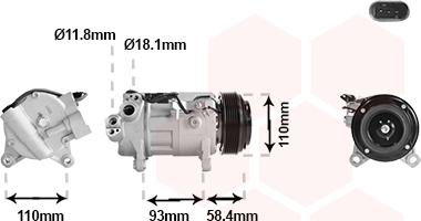 Van Wezel 0601K709 - Compresseur, climatisation cwaw.fr