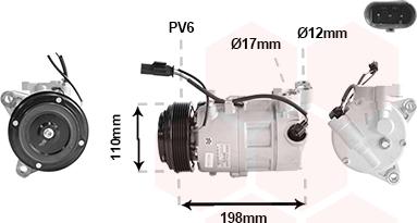 Van Wezel 0601K704 - Compresseur, climatisation cwaw.fr