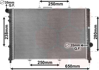 Van Wezel 01002091 - Radiateur, refroidissement du moteur cwaw.fr