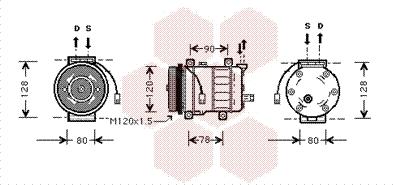 Van Wezel 0100K010 - Compresseur, climatisation cwaw.fr