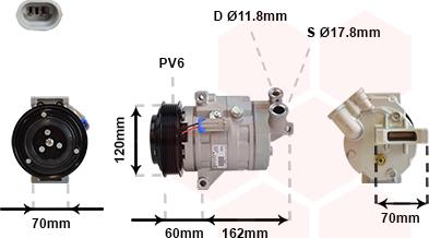 Van Wezel 0800K052 - Compresseur, climatisation cwaw.fr