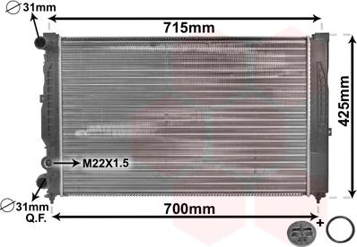 Van Wezel 03002108 - Radiateur, refroidissement du moteur cwaw.fr