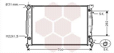 Van Wezel 03002111 - Radiateur, refroidissement du moteur cwaw.fr