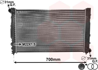 Van Wezel 03002124 - Radiateur, refroidissement du moteur cwaw.fr