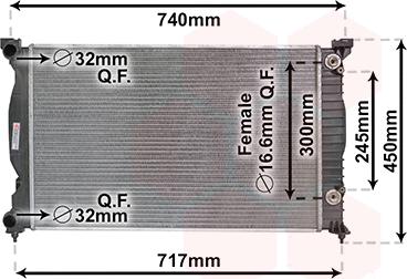 Van Wezel 03002241 - Radiateur, refroidissement du moteur cwaw.fr