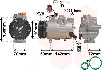 Van Wezel 0300K411 - Compresseur, climatisation cwaw.fr