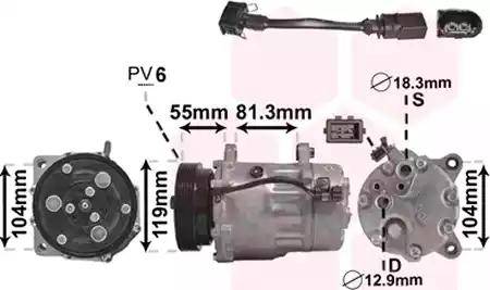 Van Wezel 0300K001 - Compresseur, climatisation cwaw.fr