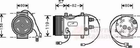 Van Wezel 0300K008 - Compresseur, climatisation cwaw.fr