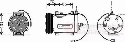 Van Wezel 0300K144 - Compresseur, climatisation cwaw.fr