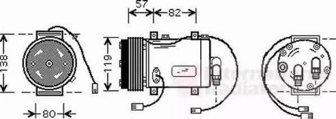 Van Wezel 0300K143 - Compresseur, climatisation cwaw.fr